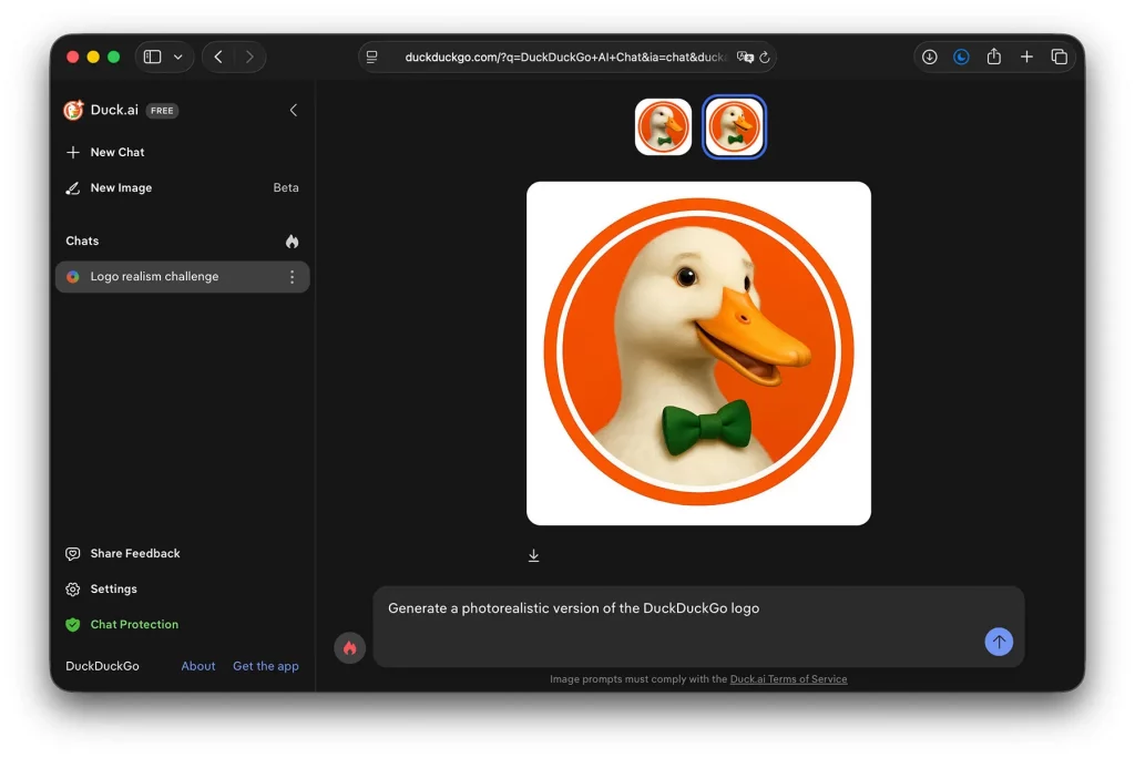 تولید تصویر با هوش مصنوعی DuckDuckGo