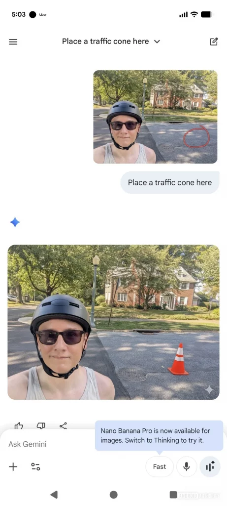 ابزار نشانهگذاری تصاویر جمینای گوگل