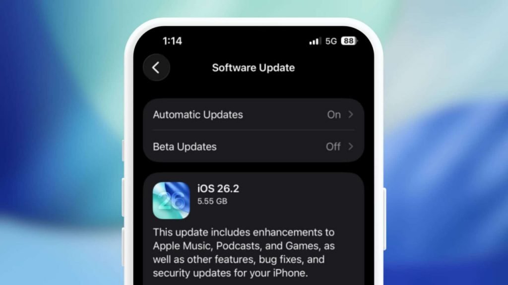 آپدیت iOS 26.2
