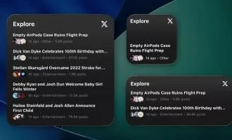 ویجت شبکه اجتماعی ایکس برای آیفون
