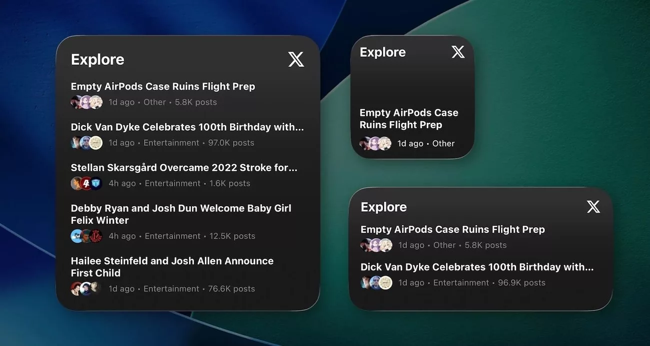 ویجت شبکه اجتماعی ایکس سرانجام برای آیفون منتشر شد