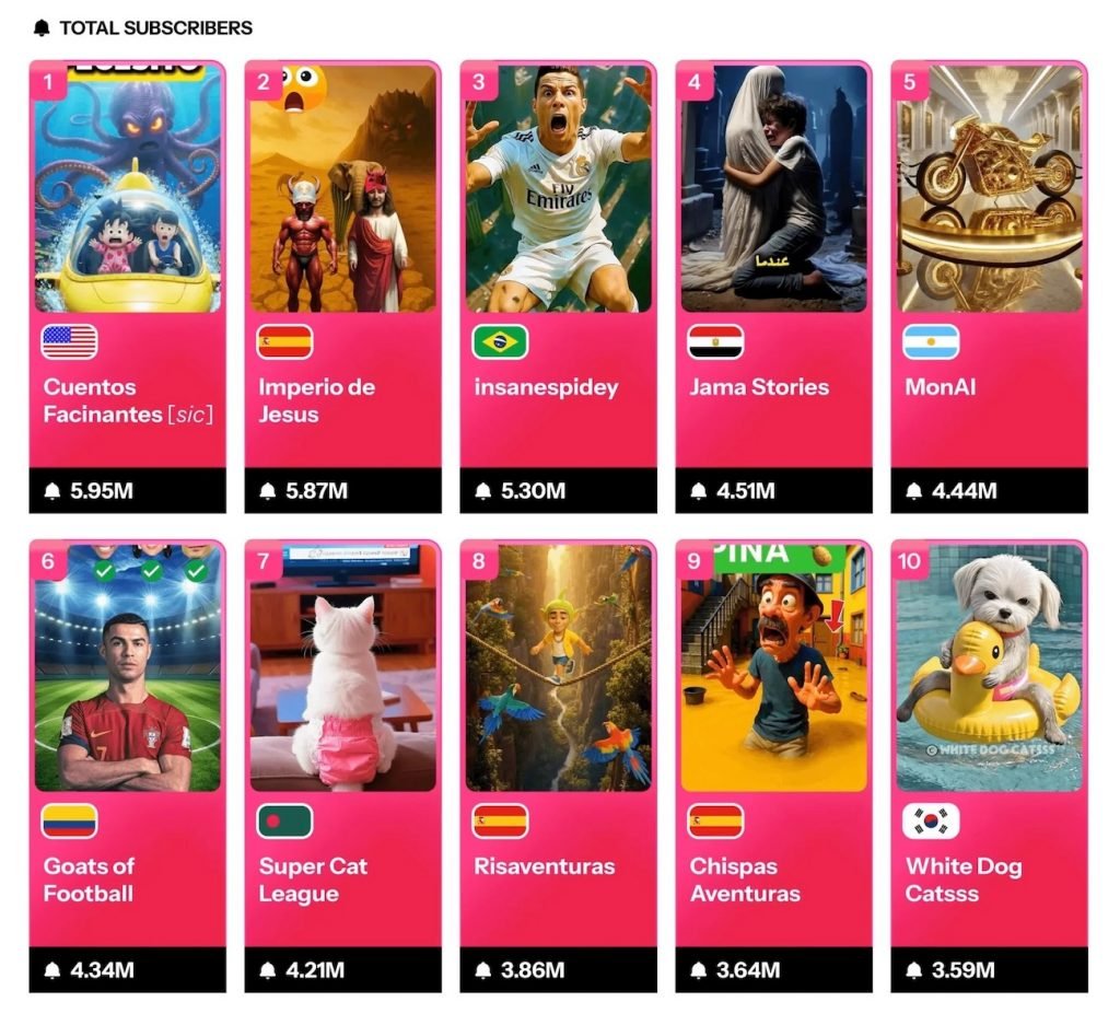 محتوای هوش مصنوعی یوتوب