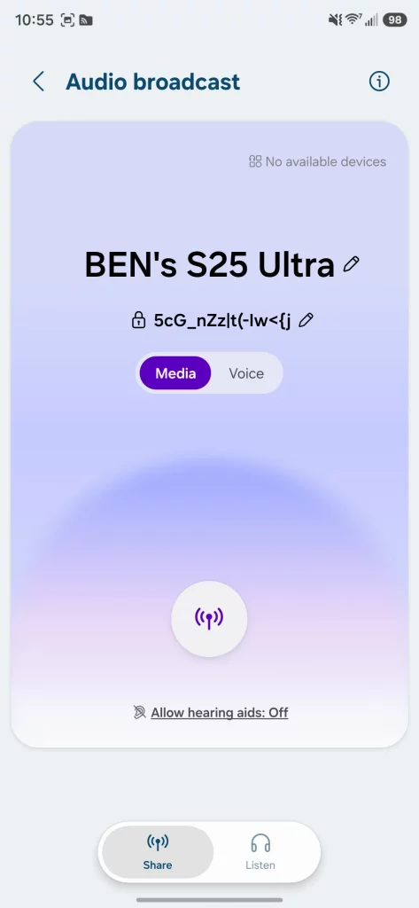 ‘Audio broadcasts’ One UI 8.5
