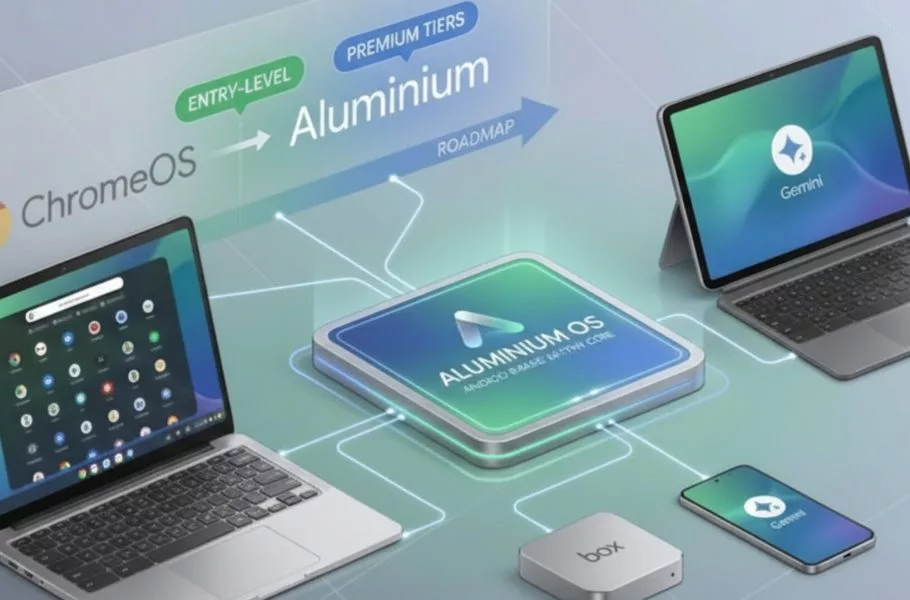 ظاهر سیستم عامل Aluminium OS