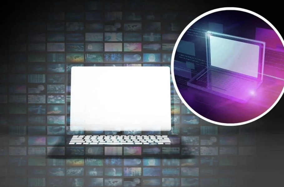 بنری از یک لپ تاپ