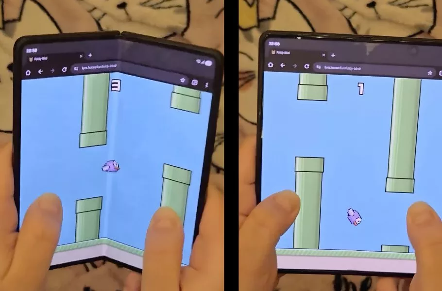 Foldy Bird روی گوشی‌های تاشو