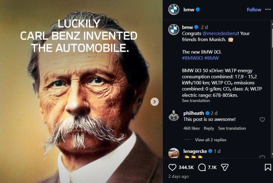 اینستاگرام بی ام و