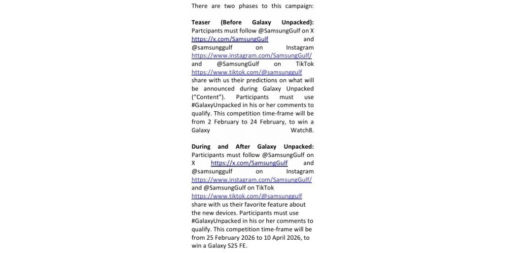 مسابقه سامسونگ پیش از رویداد گلکسی آنپکد ۲۰۲۶