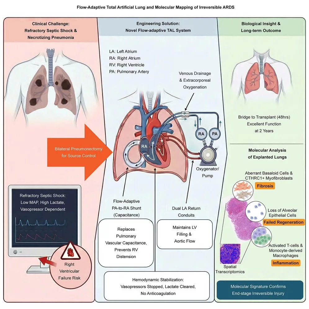 زنده‌نگه داشتن بیمار بدون ریه به مدت ۴۸ ساعت