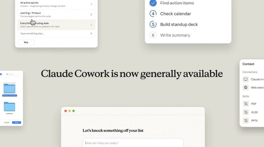 هوش مصنوعی Claude Cowork برای همه کاربران اشتراک‌های پولی آنتروپیک عرضه شد