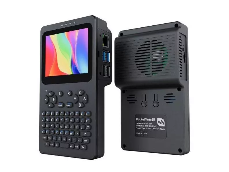 گجت PocketTerm 35 معرفی شد؛ کامپیوتر دستی لینوکسی با رزبری پای