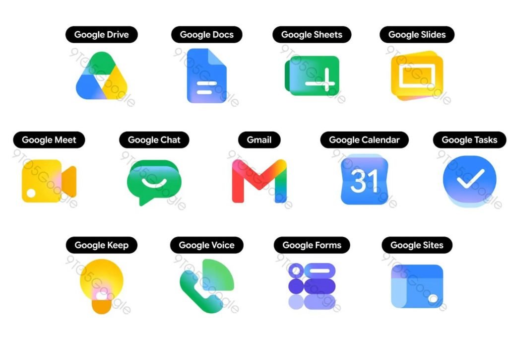 لوگو اپلیکیشن‌های گوگل