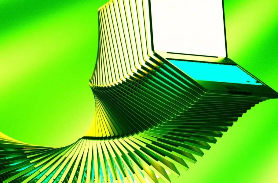 لپ تاپ سبز رنگ