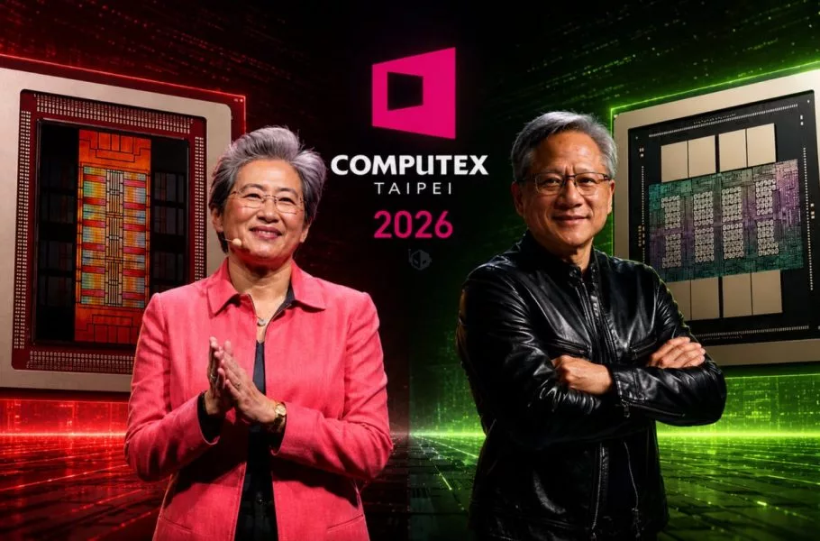 مدیران عامل انویدیا و AMD برای رقابت در نمایشگاه کامپیوتکس ۲۰۲۶ وارد تایوان شدند