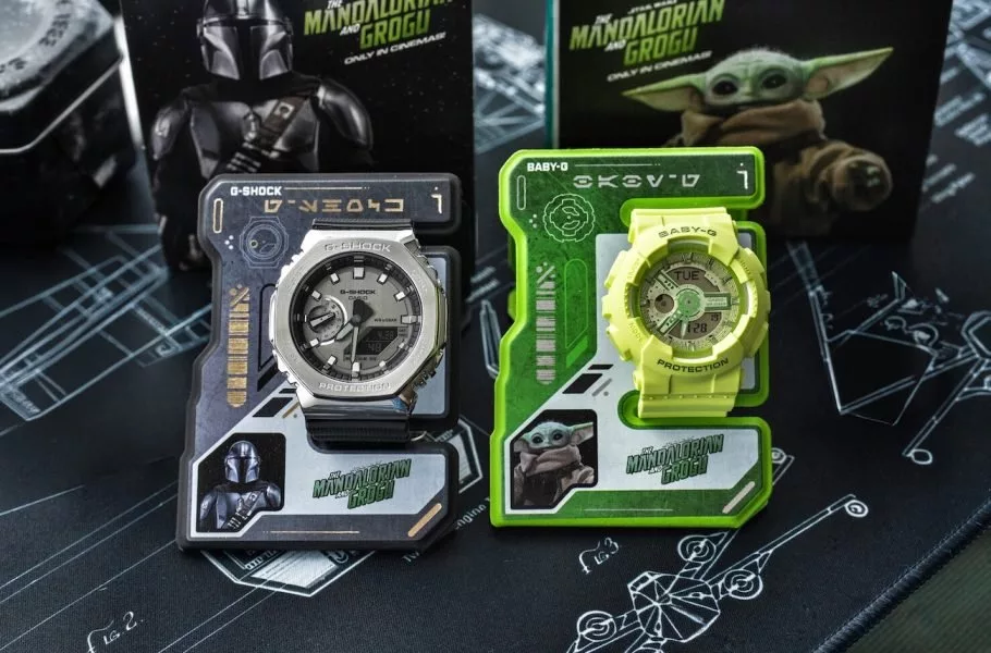 کاسیو از ساعت‌های G-Shock با تم مندلورین و گروگو رونمایی کرد