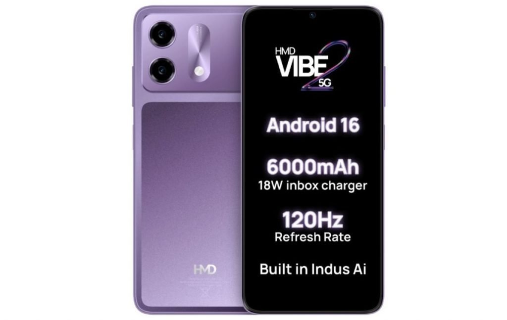 گوشی HMD Vibe 2 5G معرفی شد؛ باتری ۶۰۰۰ میلی‌آمپرساعتی و دوربین ۵۰ مگاپیکسلی