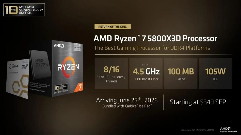 AMD از پردازنده اقتصادی رایزن 7700X3D رونمایی کرد؛ بازگشت 5800X3D پس از سال‌ها