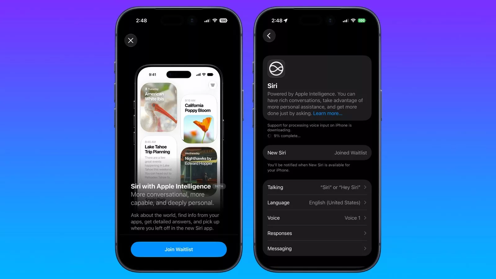 فهرست انتظار Siri AI