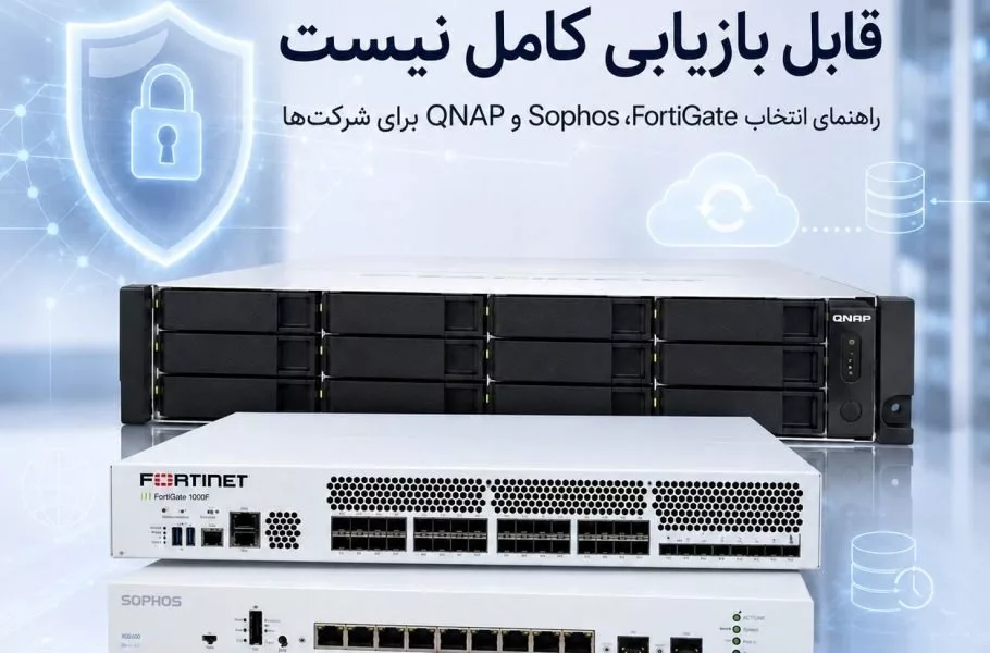 امنیت شبکه سازمانی با FortiGate Sophos و QNAP برای بکاپ و مقابله با باج‌افزار