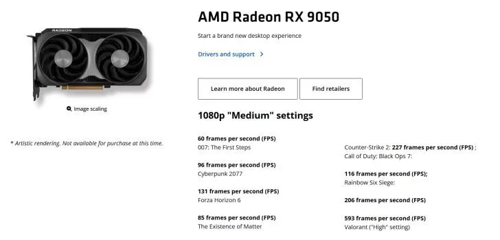 AMD کارت گرافیک اقتصادی Radeon RX 9050 را در نسخههای ۸ و ۴ گیگابایتی آماده میکند AMD کارت گرافیک اقتصادی Radeon RX 9050 را در نسخههای ۸ و ۴ گیگابایتی آماده میکند