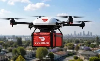 تحویل غذا با پهپاد DoorDash