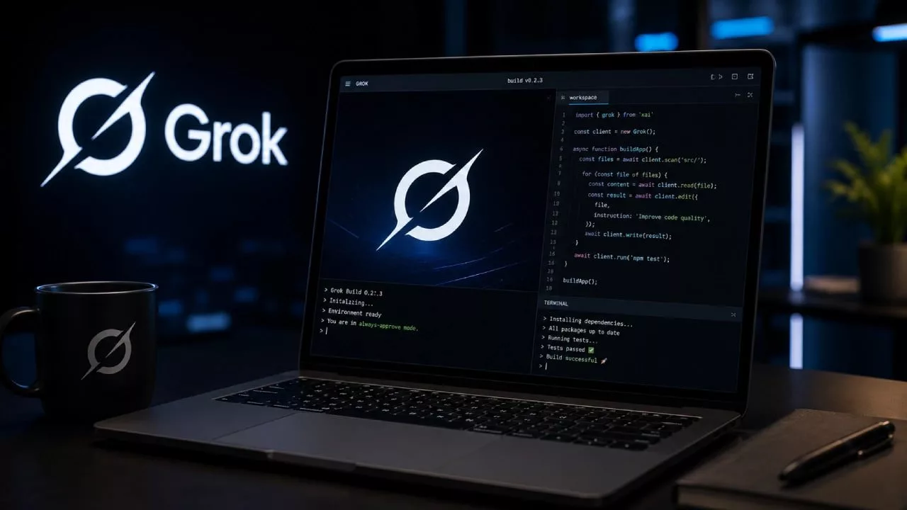ابزار هوش مصنوعی کدنویسی Grok Build متن‌باز شد