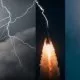 برخورد موشک با صاعقه