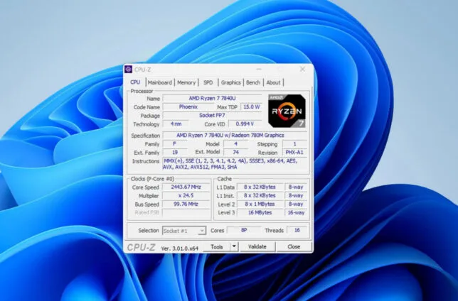 نرم‌افزار CPU-Z