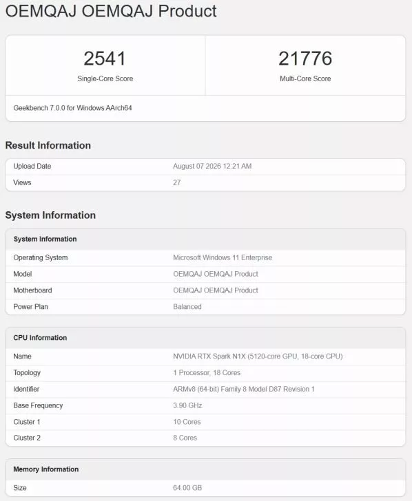 تراشه RTX Spark انویدیا شکاف عملکرد چندهسته‌ای با تراشه اپل M4 Max را کاهش داد