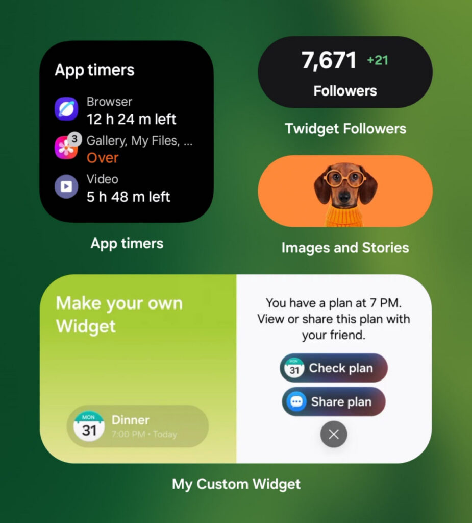 سامسونگ  My Custom Widget