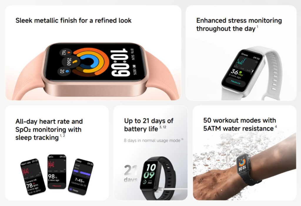 مشخصات شیائومی Smart Band 11 Active