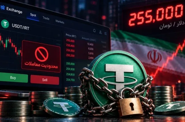 با عبور دلار از ۲۵۵ هزار تومان، معاملات تتر در صرافیها محدود شد با عبور دلار از ۲۵۵ هزار تومان، معاملات تتر در صرافیها محدود شد