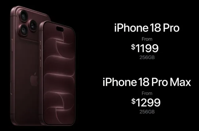 قیمت iPhone 18 Pro و Pro Max صد دلار افزایش پیدا کرد