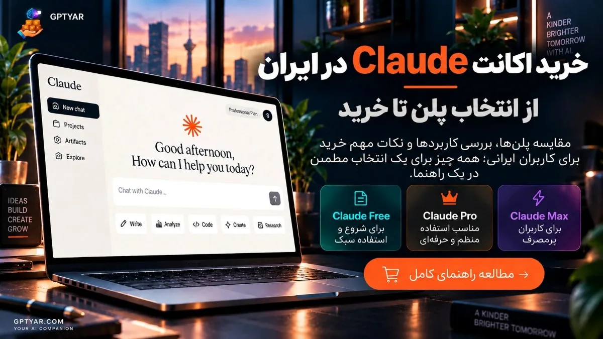 راهنمای خرید اکانت Claude در ایران و مقایسه پلن‌های Free، Pro و Max