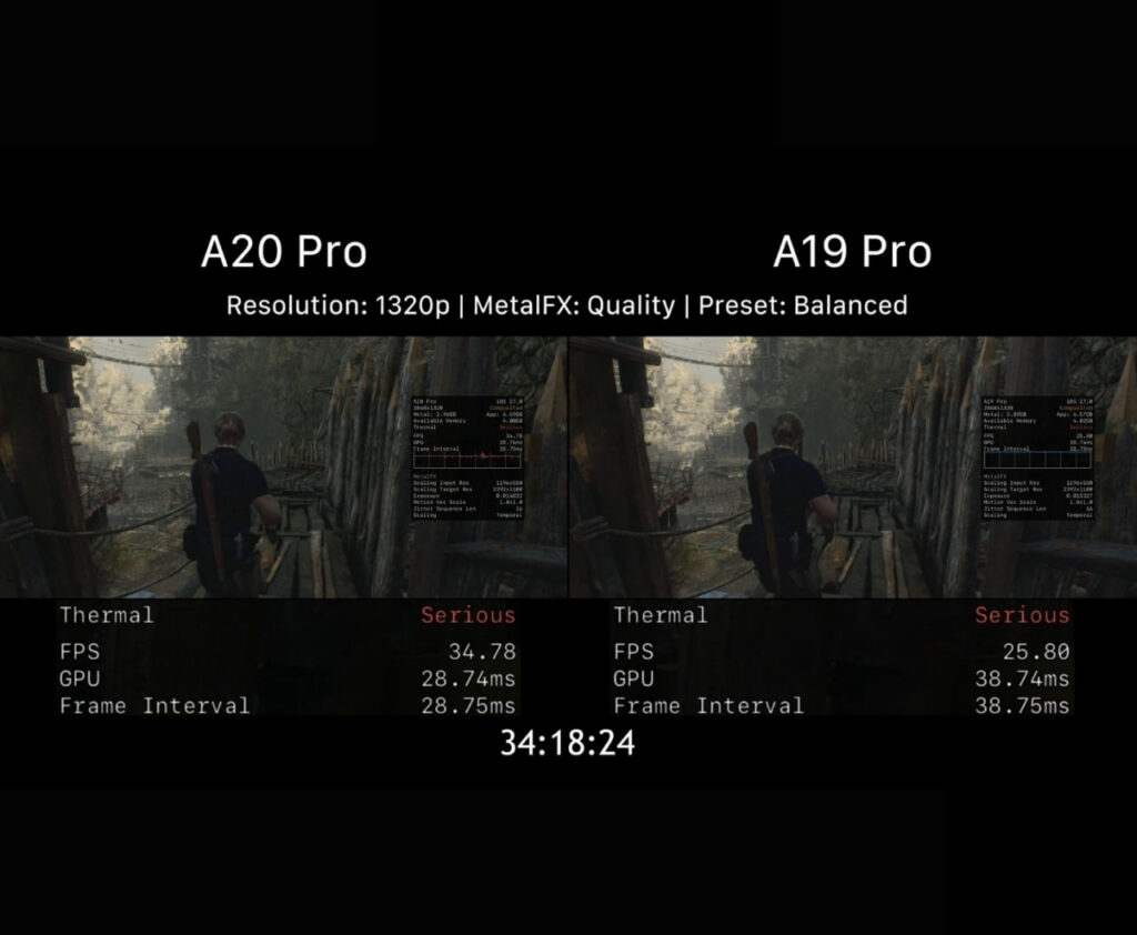 تست تراشهها اپل در Resident Evil 4